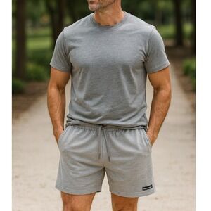 Bearbottom‎ Mens Sweat Shorts Grey Elastic Waist Drawstring Lounge Casual XL New